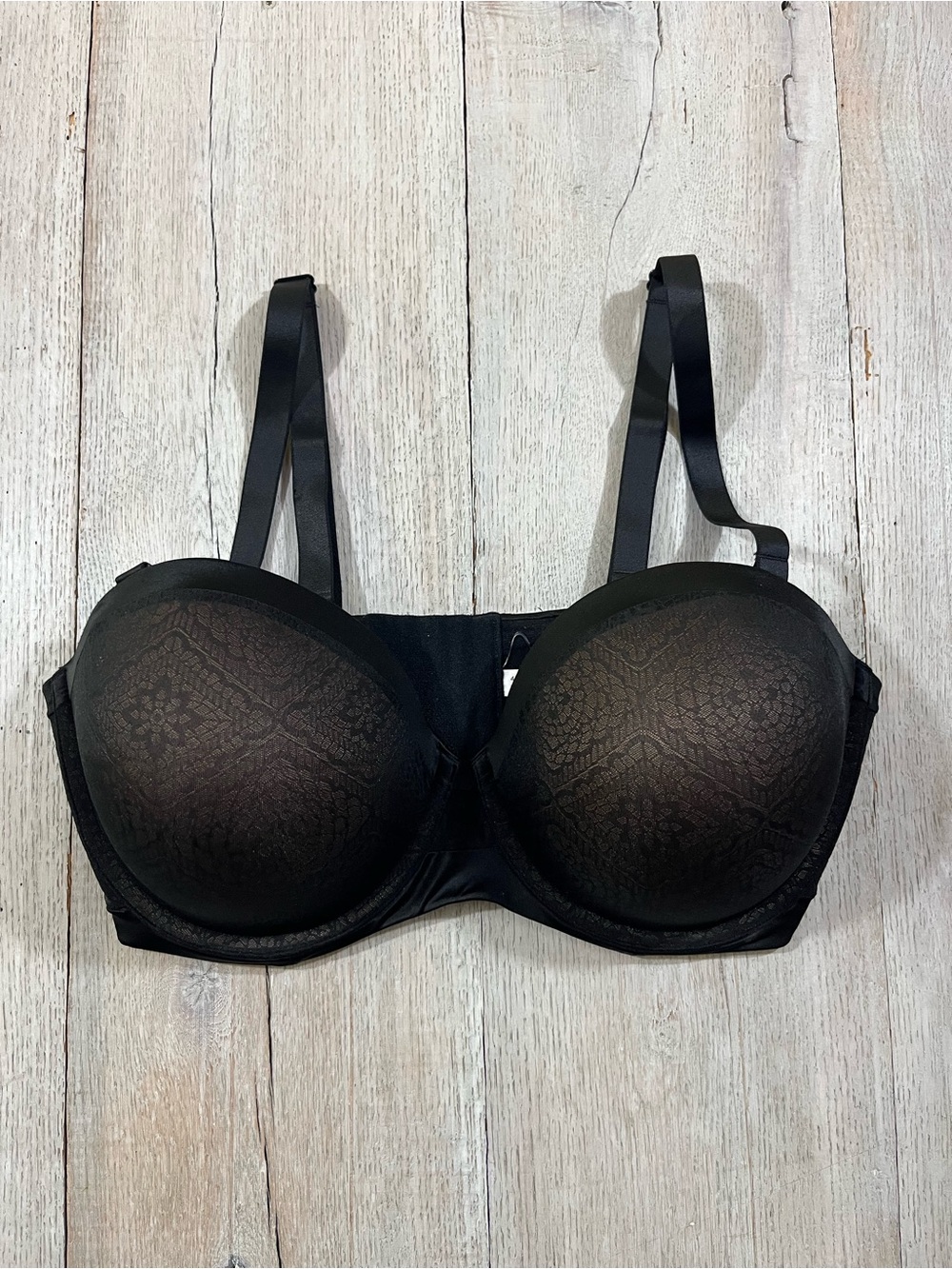 Ambrielle Multi Way Strapless Bra Size 40DDD Black/beige